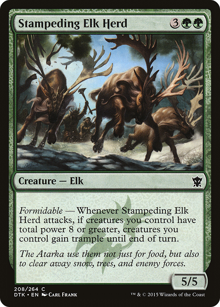 Stampeding Elk Herd (DTK-208) [Dragons of Tarkir] Foil