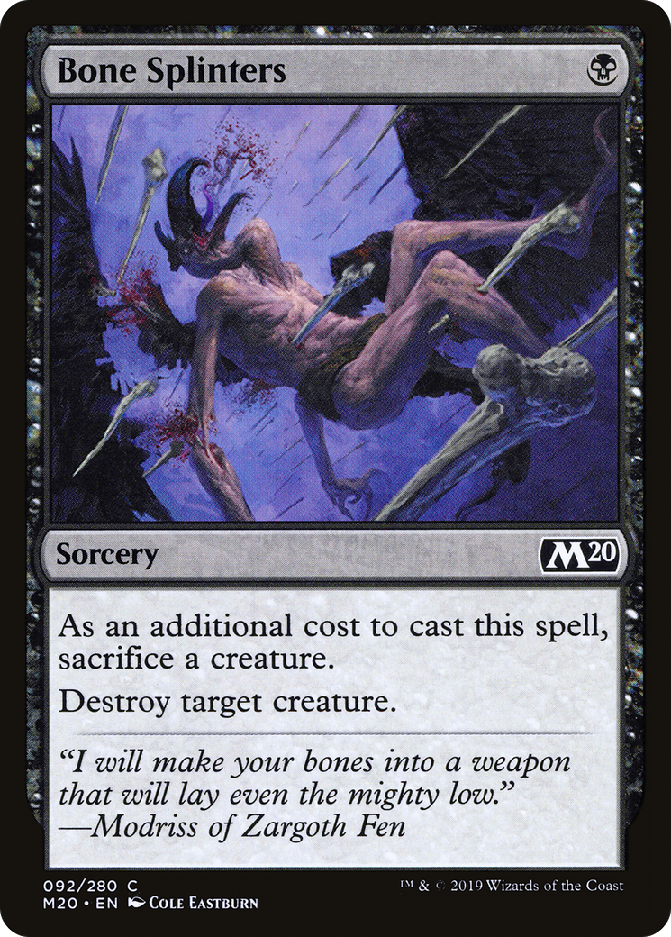 Bone Splinters (M20-092) [Core Set 2020] Foil
