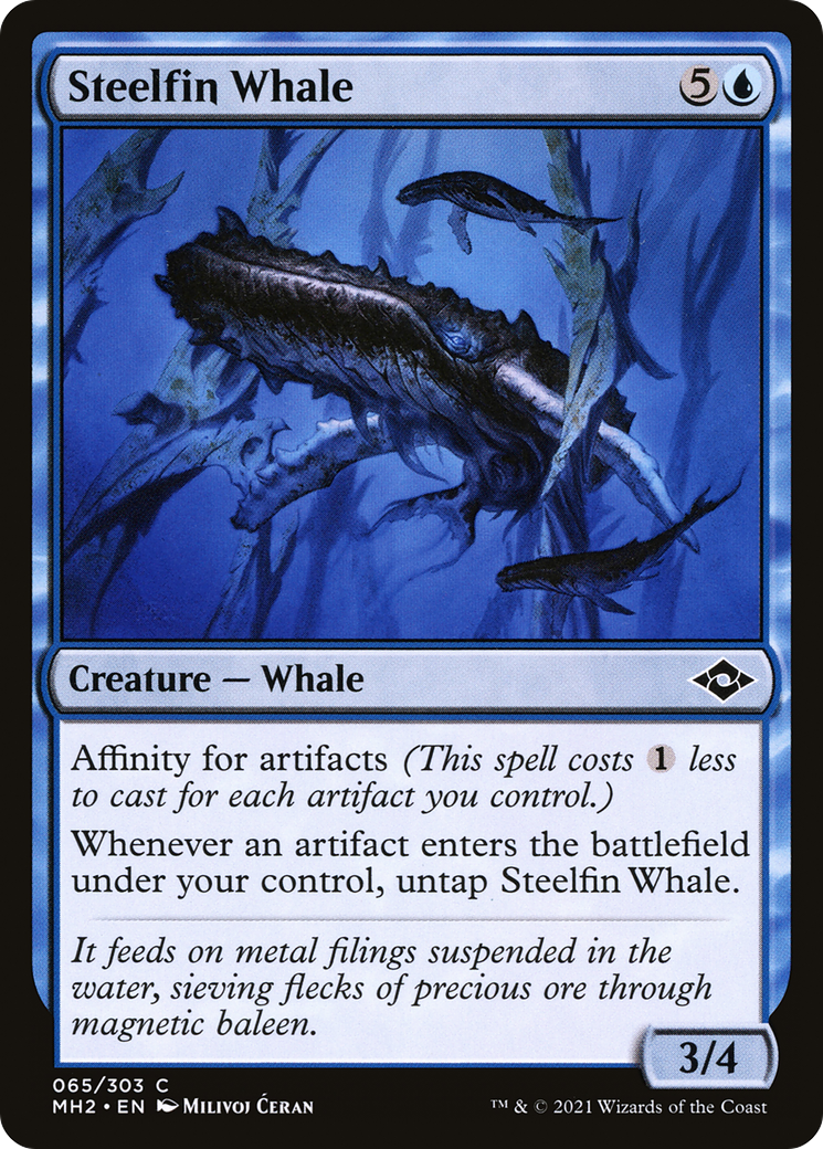 Steelfin Whale (MH2-065) [Modern Horizons 2] Foil