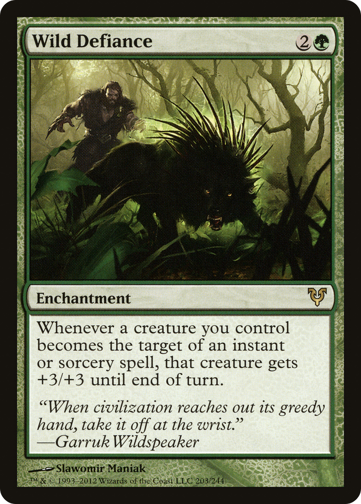 Wild Defiance (AVR-203) [Avacyn Restored] Foil