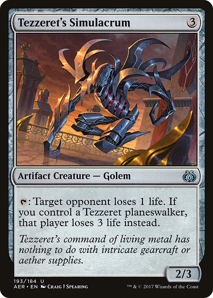 Tezzeret's Simulacrum (AER-193) [Aether Revolt]
