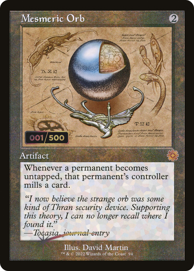 Mesmeric Orb (Schematic) (Serial Numbered) (BRR-094) [The Brothers' War Retro Artifacts] Foil