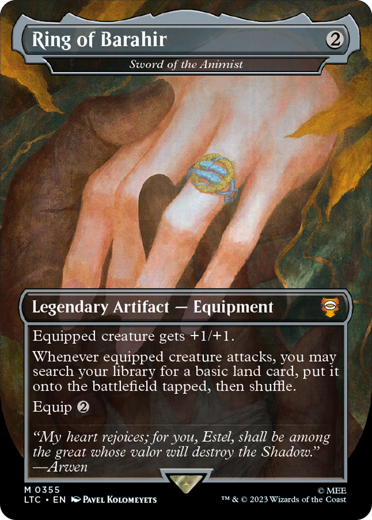 Ring of Barahir - Sword of the Animist (LTC-355) (Borderless) [Tales of Middle-earth Commander] Foil