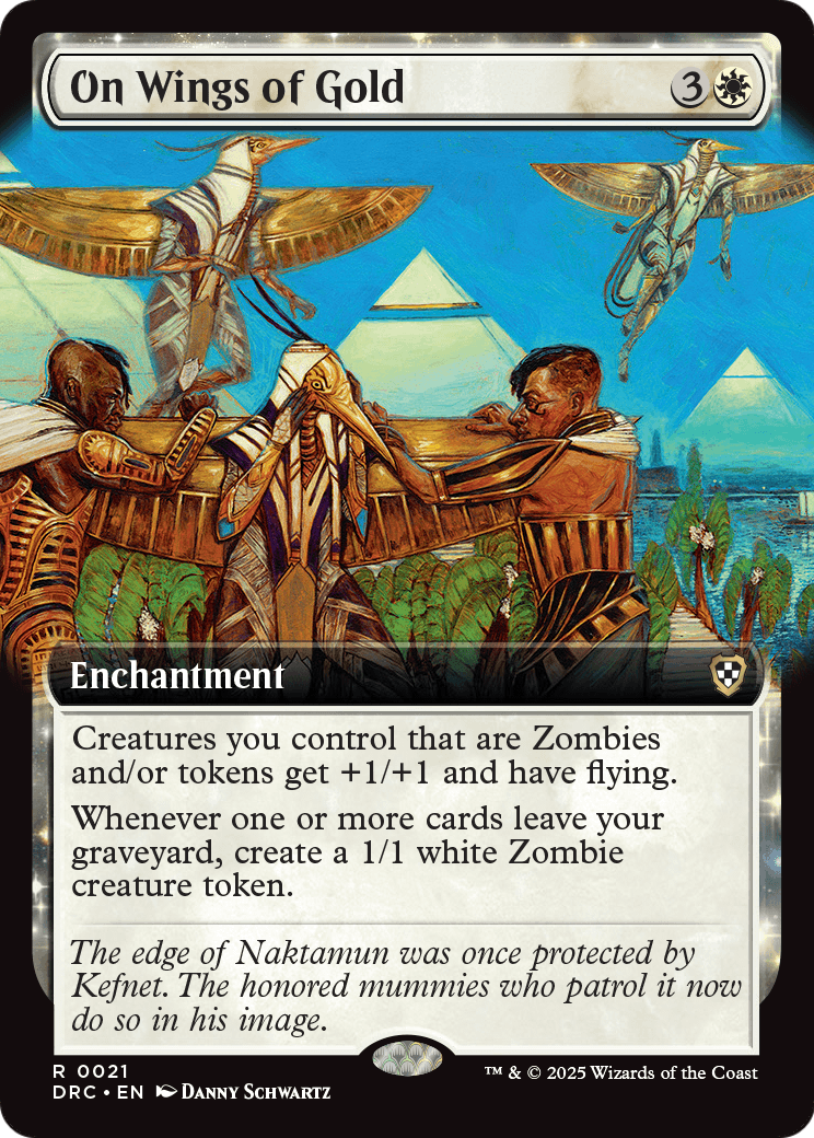 On Wings of Gold (Extended Art) (DRC-021) [Commander: Aetherdrift]