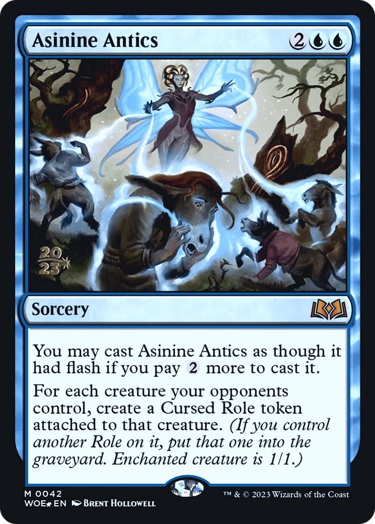 Asinine Antics (PRE-042) [Wilds of Eldraine Promos] Foil