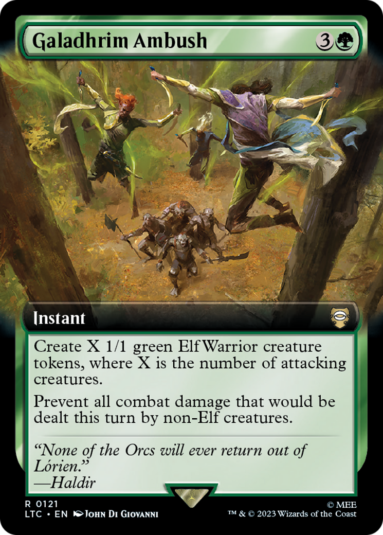 Galadhrim Ambush (Extended Art) (LTC-121) [Tales of Middle-earth Commander] Foil