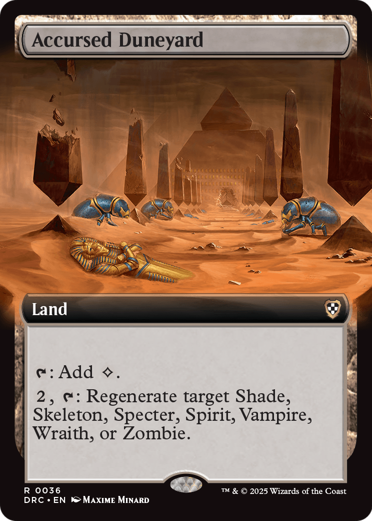Accursed Duneyard (Extended Art) (DRC-036) [Commander: Aetherdrift]