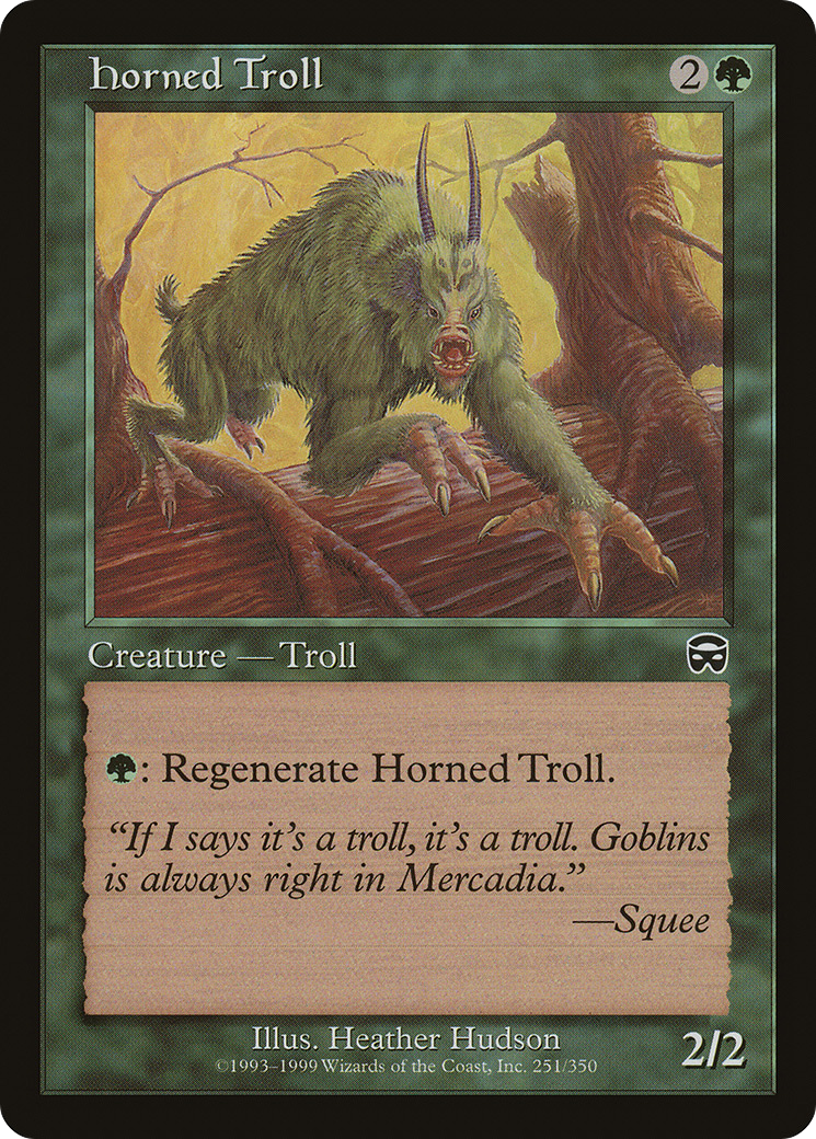 Horned Troll (MMQ-251) [Mercadian Masques] Foil