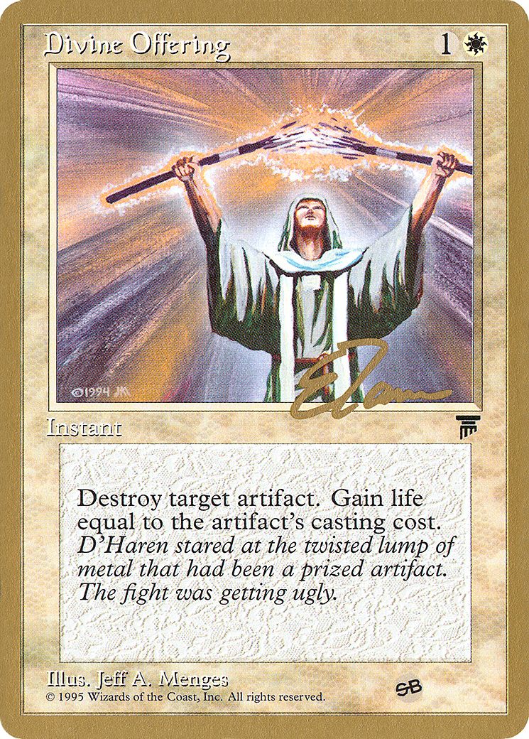 Divine Offering - 1996 Eric Tam (LEG) (SB) [Pro Tour Collector Set]