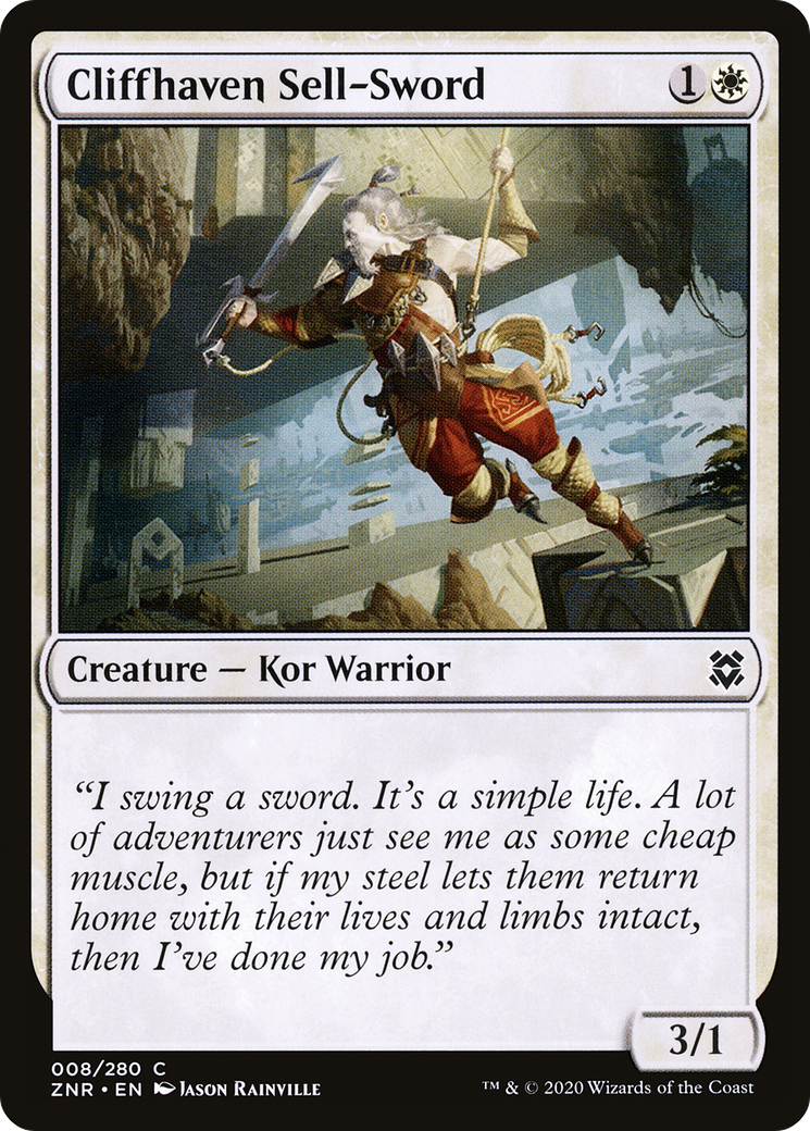 Cliffhaven Sell-Sword (ZNR-008) [Zendikar Rising] Foil