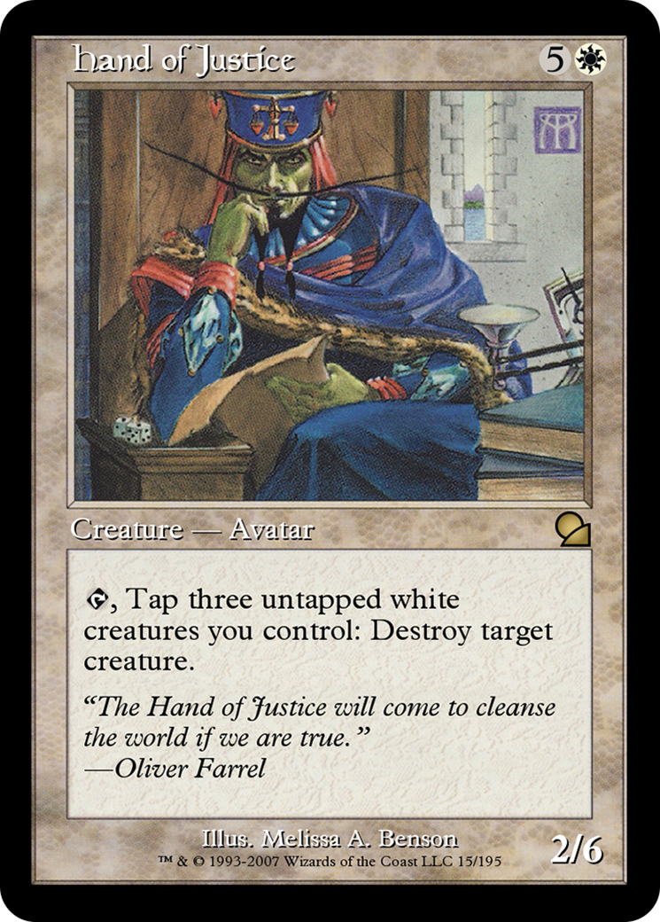 Hand of Justice (ME1-015) [Masters Edition]