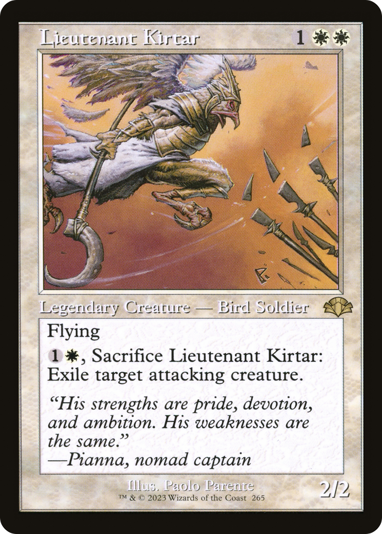 Lieutenant Kirtar (Retro Frame) (DMR-265) [Dominaria Remastered] Foil