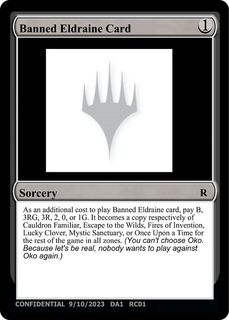 Banned Eldraine Card [Unknown Event]