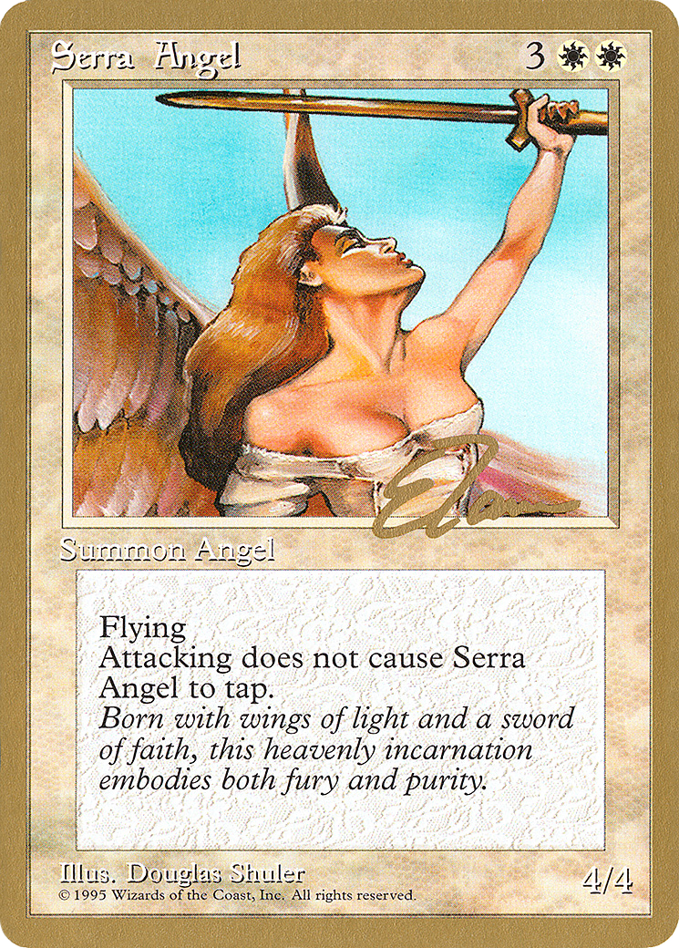 Serra Angel - 1996 Eric Tam (4ED) [Pro Tour Collector Set]