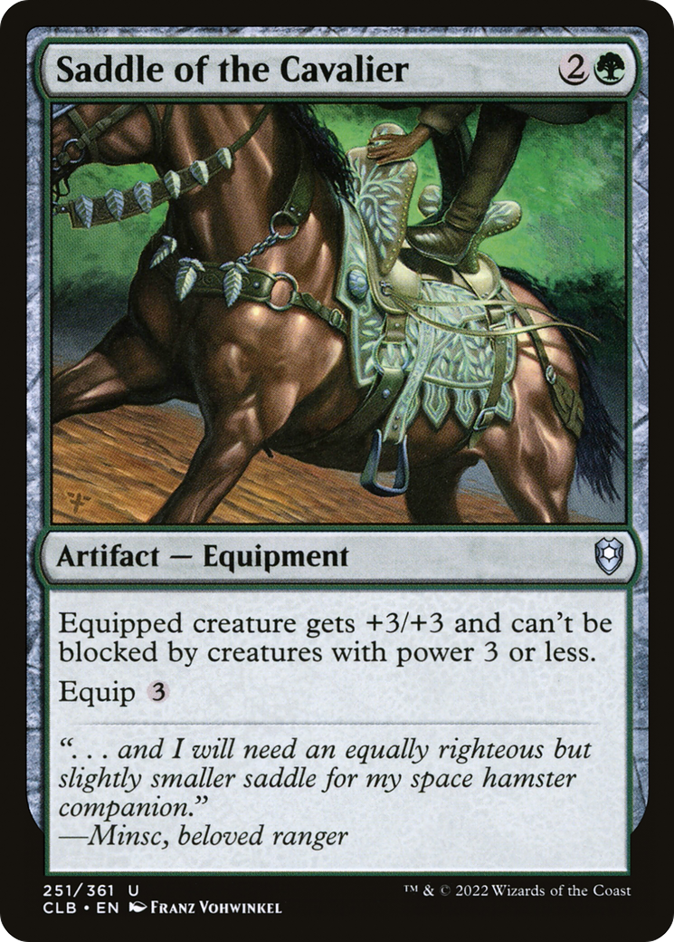 Saddle of the Cavalier (CLB-251) [Commander Legends: Battle for Baldur's Gate] Foil