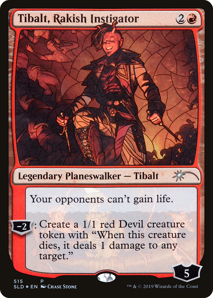 Tibalt, Rakish Instigator (Stained Glass) (SLD-515) [Secret Lair Drop] Foil