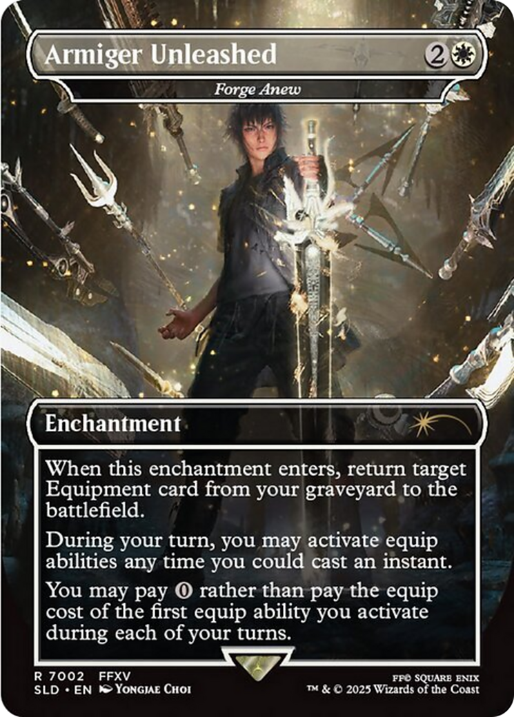 Armiger Unleashed - Forge Anew (Rainbow Foil) (SLD-7002) (Borderless) [Secret Lair Drop Series] Foil