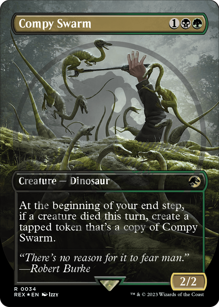 Compy Swarm (Borderless) (Emblem) (REX-034) [Jurassic World Collection] Foil
