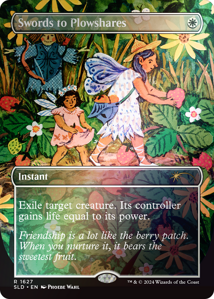 Swords to Plowshares (SLD-1627) (Rainbow Foil) (Borderless) [Secret Lair Drop] Foil