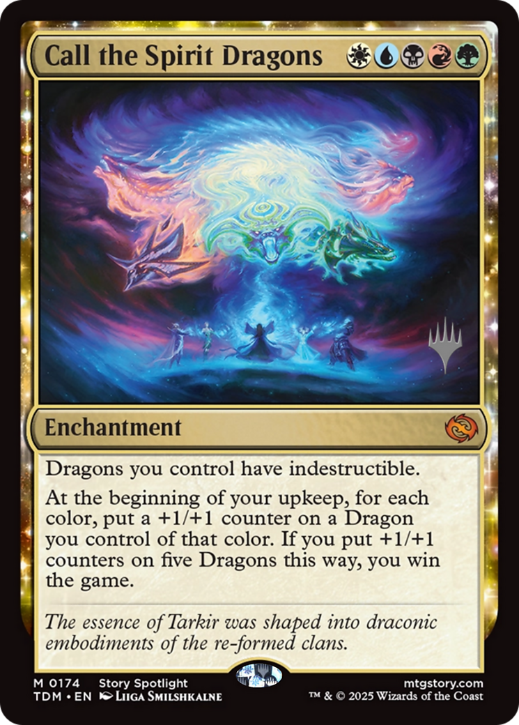 Call the Spirit Dragons (PPTDM-174) [Promo Pack: Tarkir: Dragonstorm] Foil