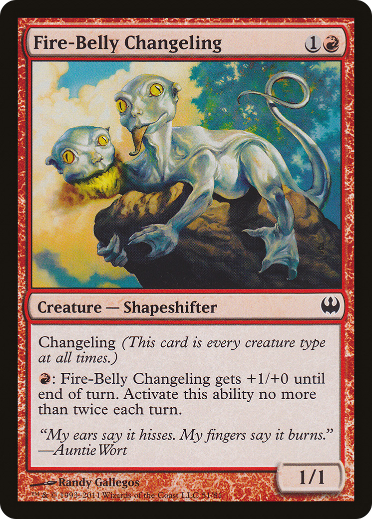 Fire-Belly Changeling (DDG-051) [Duel Decks: Knights vs. Dragons]