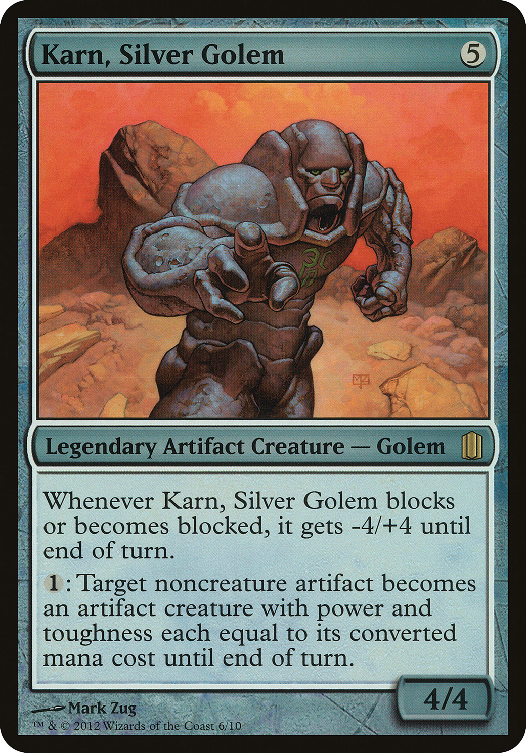 Karn, Silver Golem (Commander's Arsenal) (OVER-006) [Commander's Arsenal Oversized] Foil