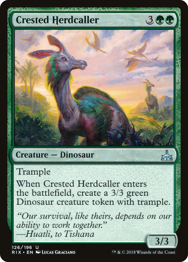 Crested Herdcaller (RIX-126) [Rivals of Ixalan] Foil
