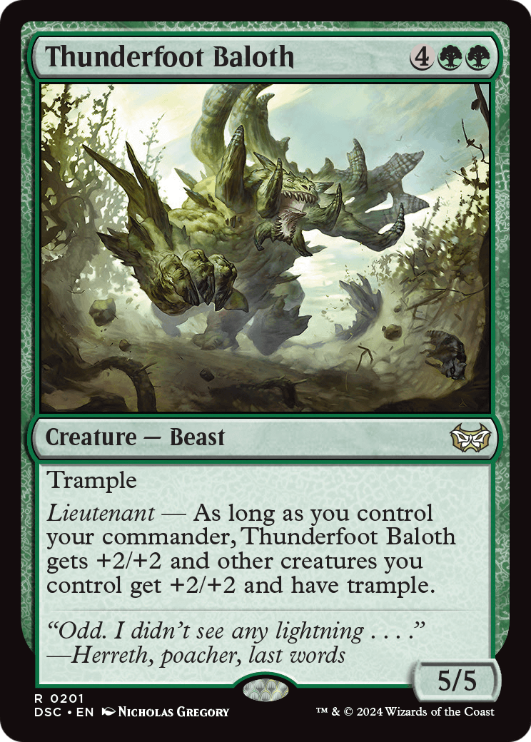 Thunderfoot Baloth (DSC-201) [Duskmourn: House of Horror Commander]