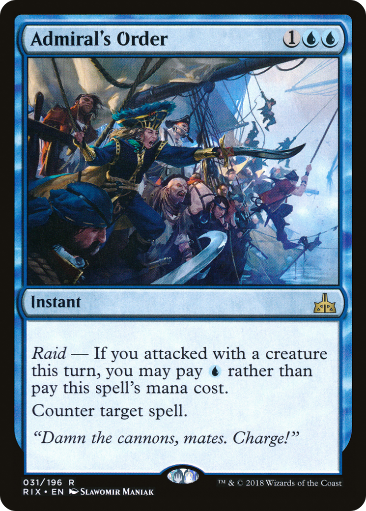 Admiral's Order (RIX-031) [Rivals of Ixalan] Foil