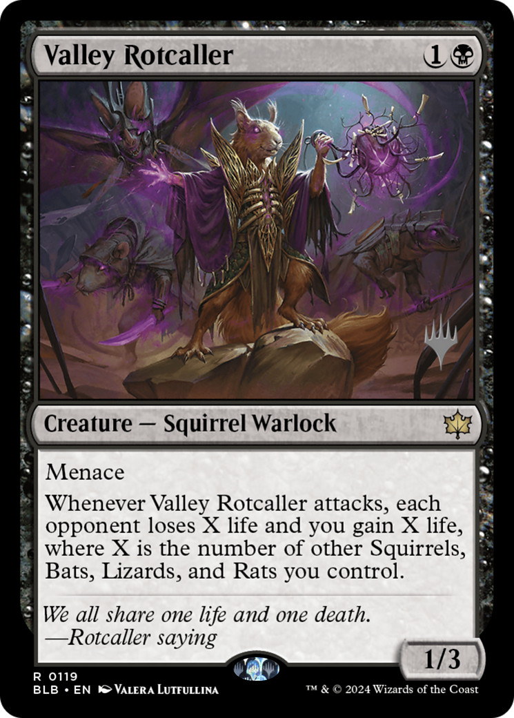 Valley Rotcaller (PPBLB-119) [Promo Pack: Bloomburrow Promos] Foil