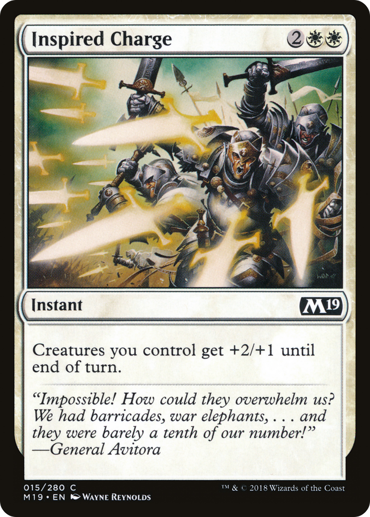 Inspired Charge (M19-015) [Core Set 2019] Foil