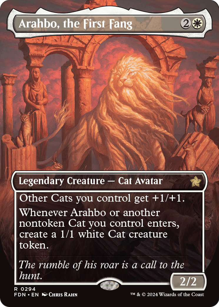 Arahbo, the First Fang (Borderless) (FDN-294) [Foundations] Foil