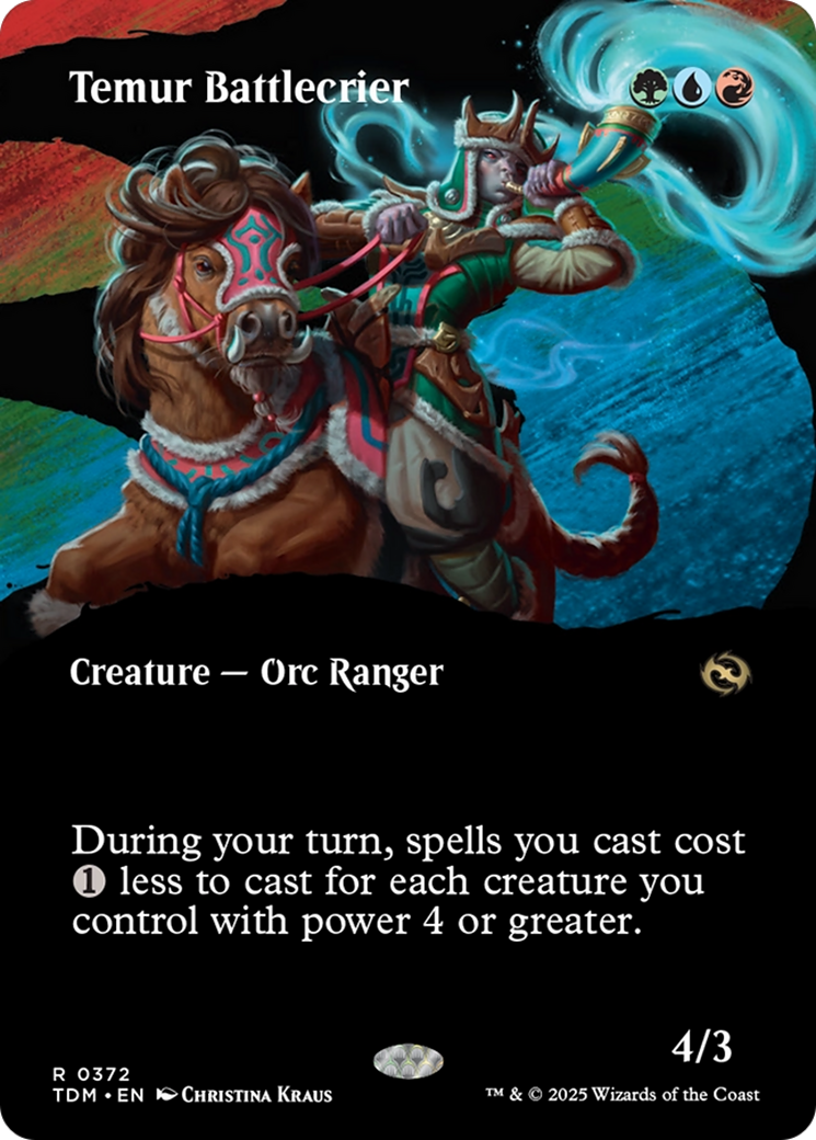 Temur Battlecrier (Borderless) (TDM-372) (Showcase) [Tarkir: Dragonstorm]