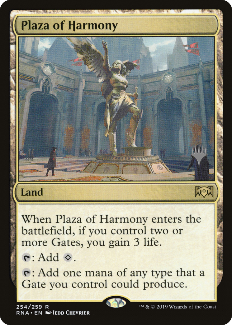 Plaza of Harmony (PPELD-254) [Promo Pack: Ravnica Allegiance Promos]