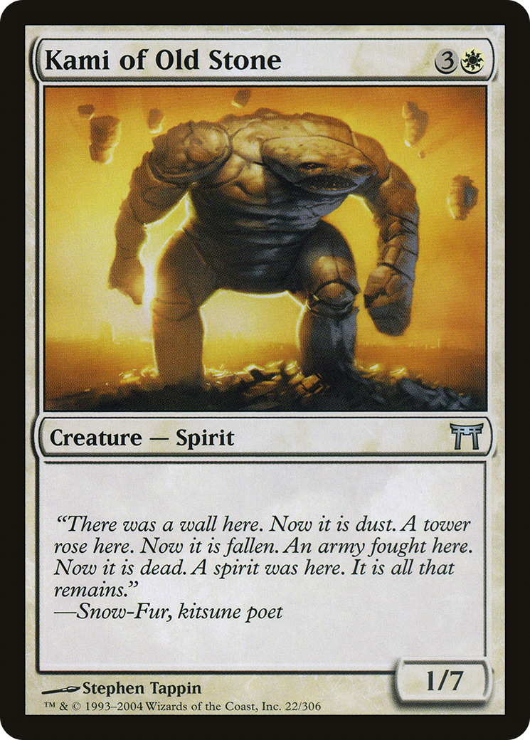 Kami of Old Stone (CHK-022) [Champions of Kamigawa]