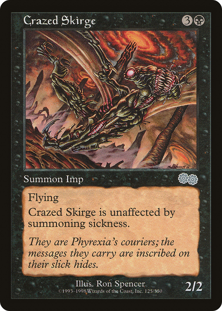 Crazed Skirge (USG-125) [Urza's Saga]