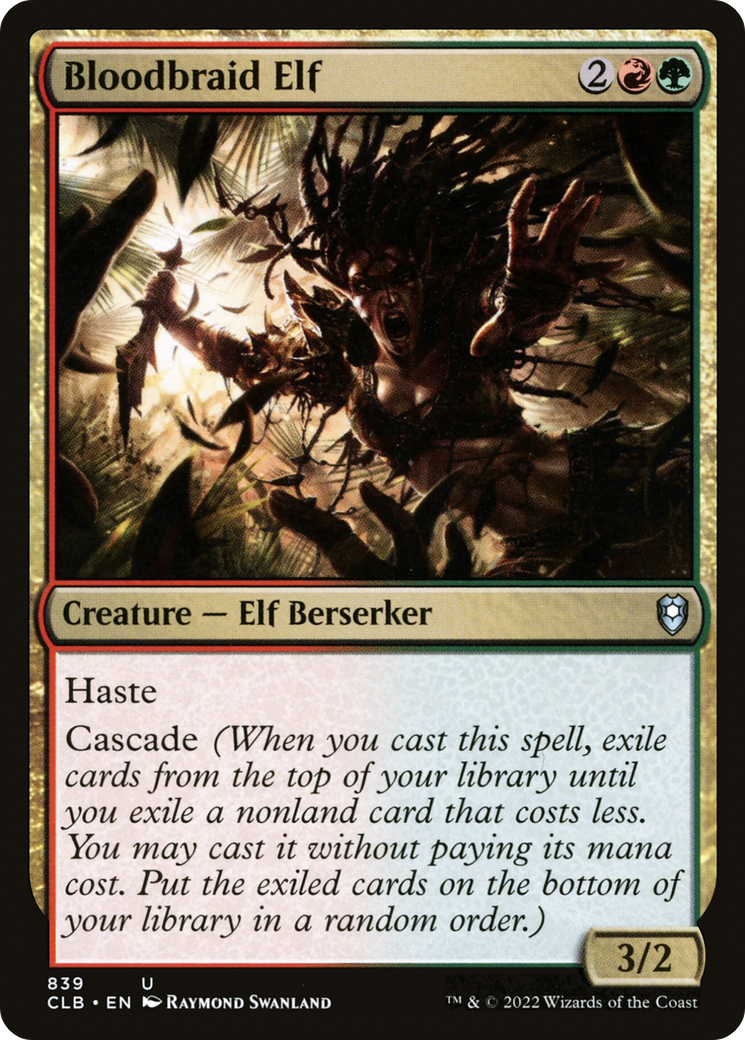 Bloodbraid Elf (CLB-839) [Commander Legends: Battle for Baldur's Gate]