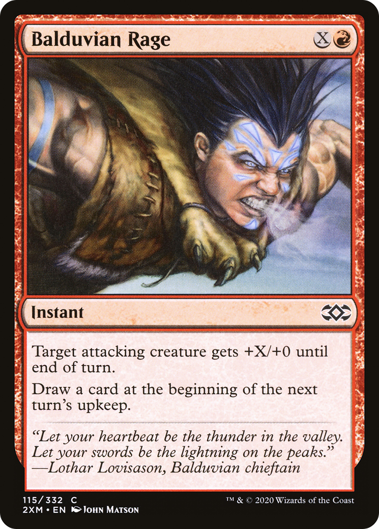 Balduvian Rage (2XM-115) [Double Masters] Foil
