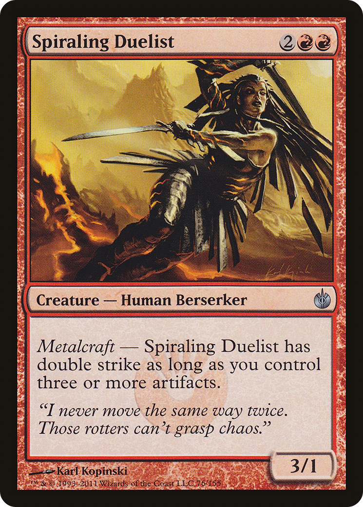 Spiraling Duelist (MBS-076) [Mirrodin Besieged]