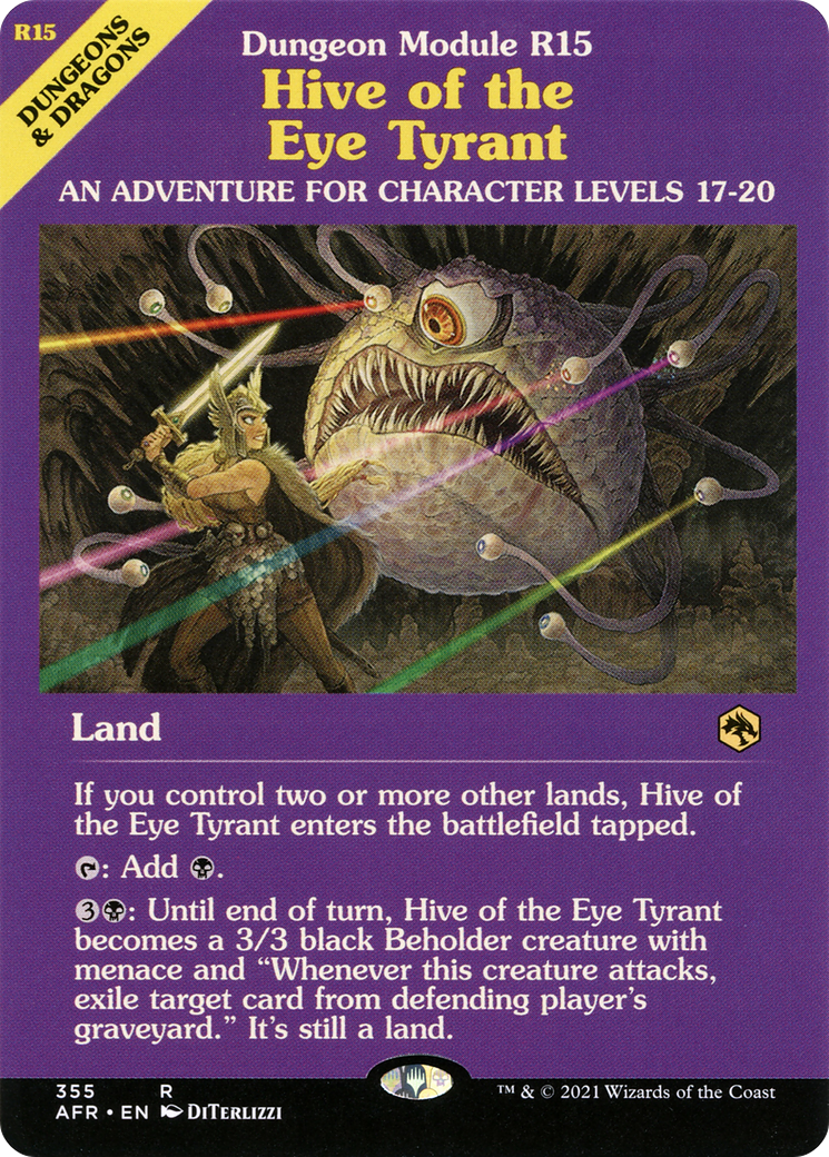 Hive of the Eye Tyrant (Dungeon Module) (AFR-355) (Showcase) [Adventures in the Forgotten Realms] Foil