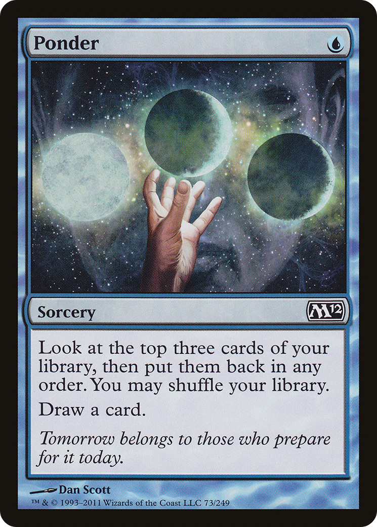 Ponder (M12-073) [Magic 2012] Foil