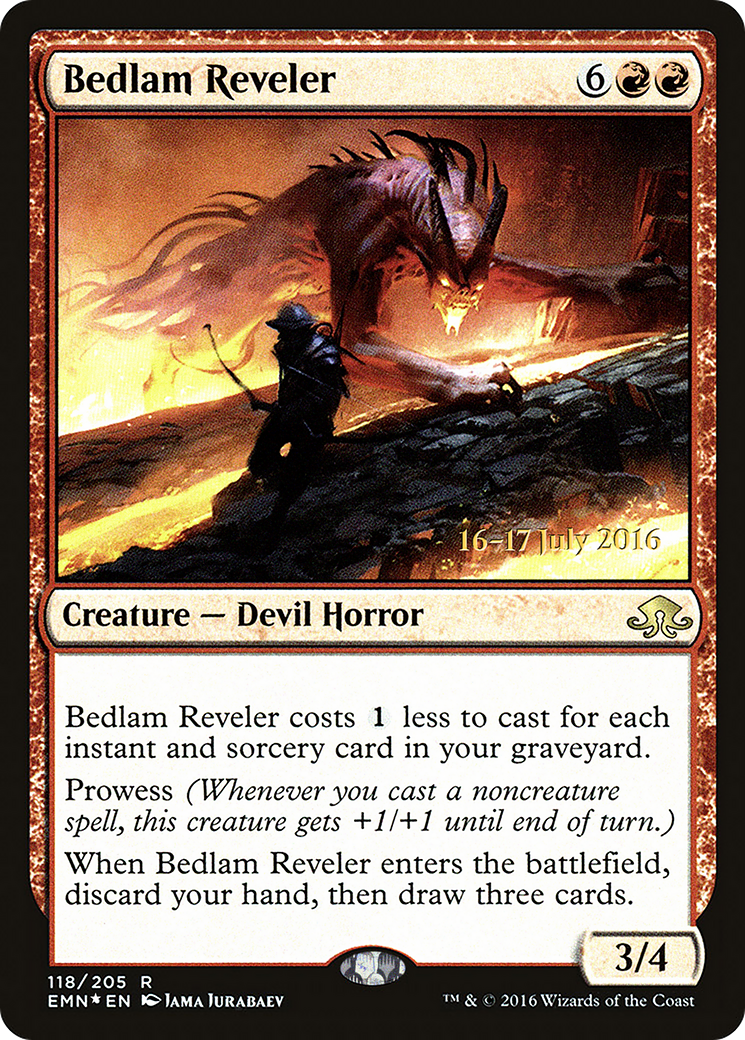 Bedlam Reveler (PRE-118S) [Eldritch Moon Promos] Foil