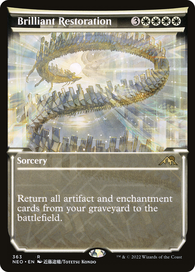 Brilliant Restoration (Showcase) (NEO-363) [Kamigawa: Neon Dynasty] Foil