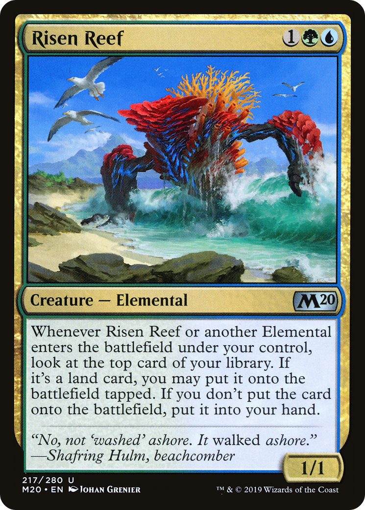 Risen Reef (M20-217) [Core Set 2020] Foil