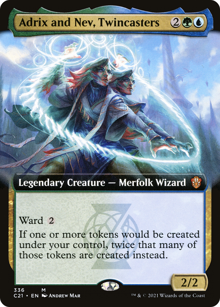 Adrix and Nev, Twincasters (Extended Art) (C21-336) [Commander 2021]