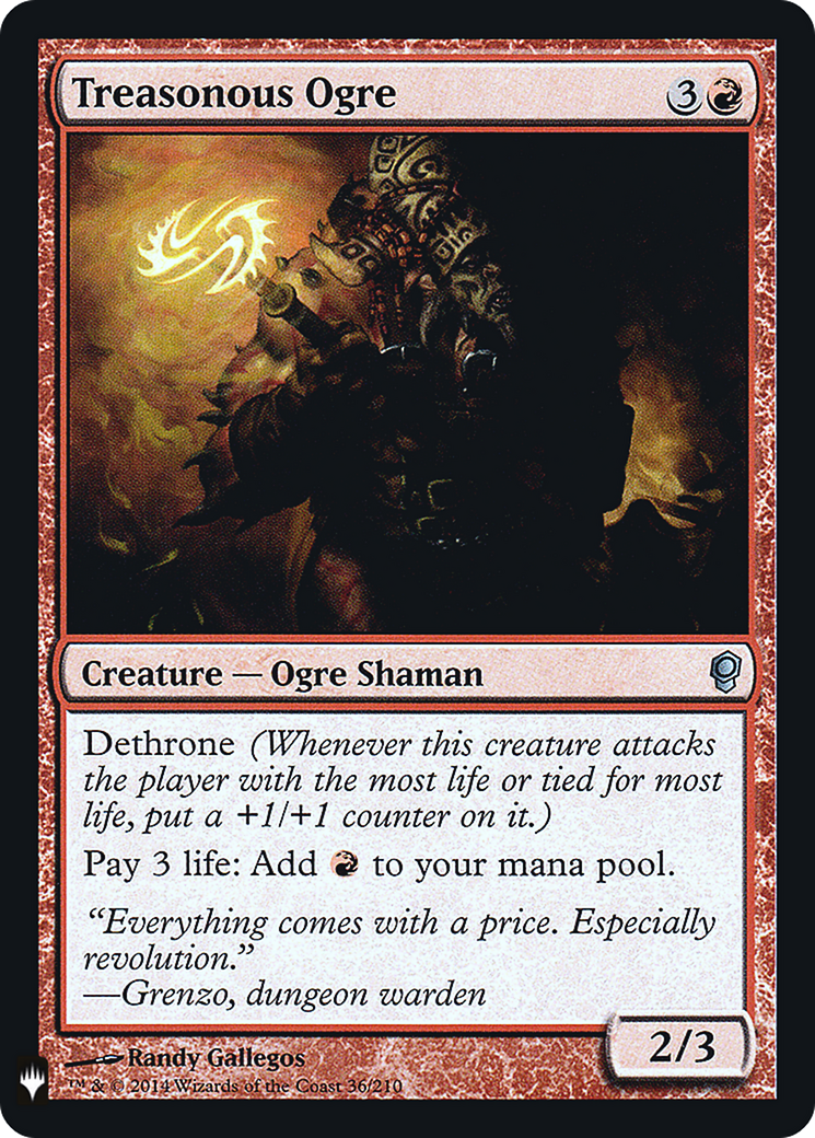 Treasonous Ogre (LIST-CNS-36) [The List] Foil