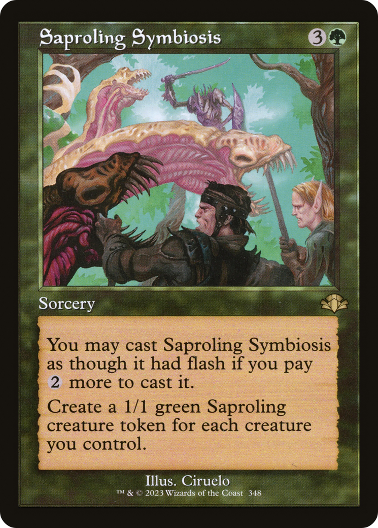 Saproling Symbiosis (Retro Frame) (DMR-348) [Dominaria Remastered]