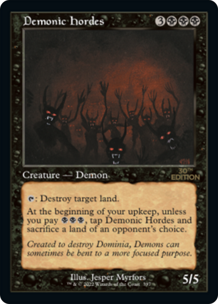 Demonic Hordes (Retro Frame) (30A-397) [30th Anniversary Edition]