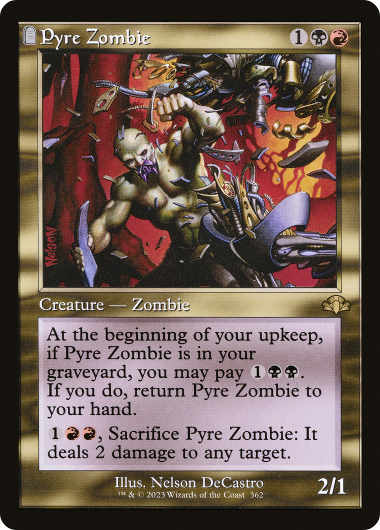 Pyre Zombie (Retro Frame) (DMR-362) [Dominaria Remastered]