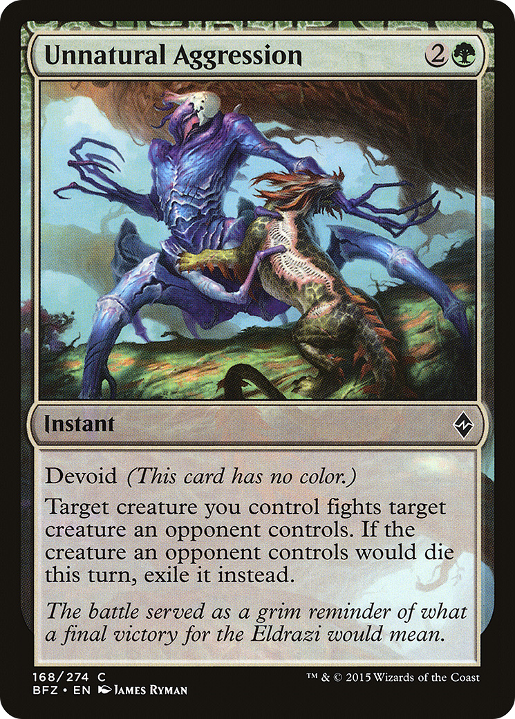 Unnatural Aggression (BFZ-168) [Battle for Zendikar] Foil